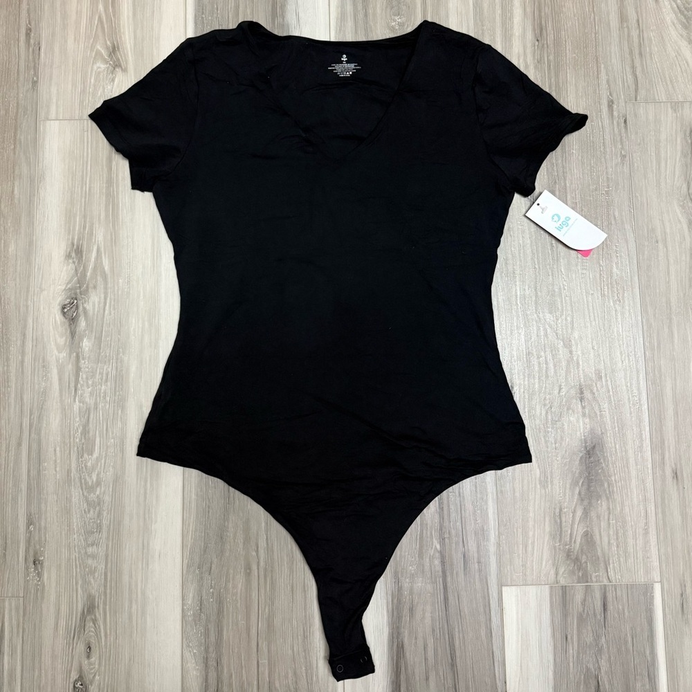 Black Short Sleeve Bodysuit